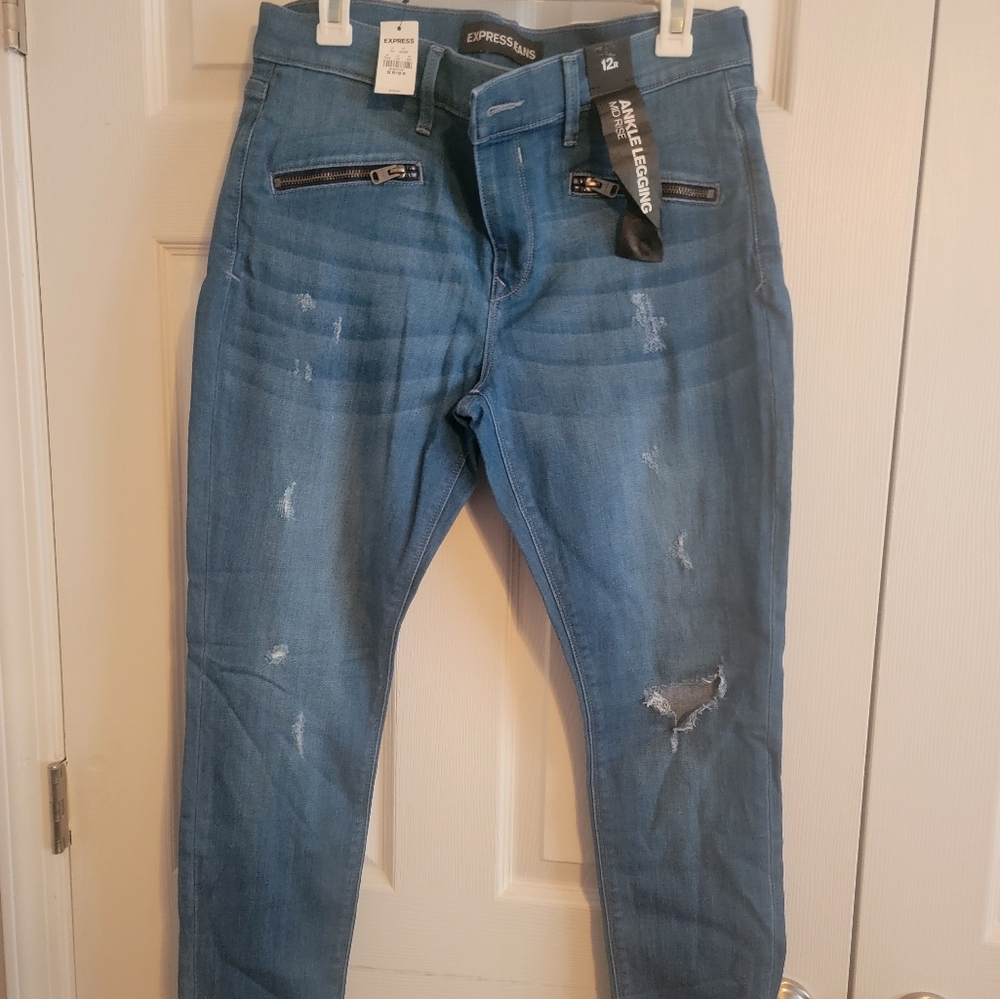 NWT distressed skinny jeans NY & Co size 12